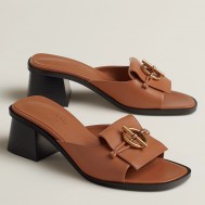 Hermes Women's Ilot 50 Sandals in Brown Leather