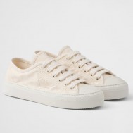 Prada Women's Sneakers in Natural Fabric 