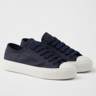 Prada Women's Sneakers in Dark Blue Fabric 