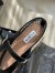 Alaia Ballet Flats in Black Mesh with Patent Leather