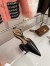 Bottega Veneta Rocket T-Bar Ballerina Flats In Black Patent Leather