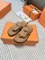 Hermes Empire Sandals in Brown Calfskin