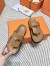 Hermes Empire Sandals in Brown Calfskin