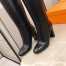 Hermes Story Boots In Black Calfskin Leather