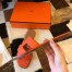 Hermes Oran Slide Sandals In Orange Clemence Leather
