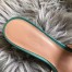 Hermes Oran Slide Sandals In Malachite Epsom Perforated Calfskin