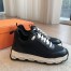 Hermes Men's Impulse Sneakers in Black Fabric and Leather
