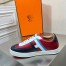Hermes Boomerang Sneakers In Multicolore Bordeaux Leather