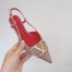 Valentino Vlogo Slingback Pumps 40mm In Poudre Leather