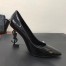 Saint Laurent Opyum 110 Pumps In Patent Leather with Black Heel